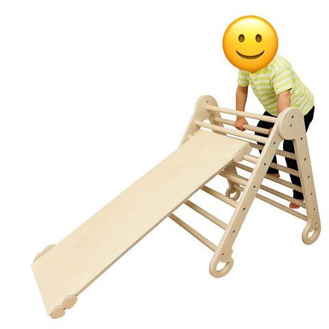 Paraninos Kletterdreieck mit Rutschbrett/Hühnerleiter (Birke)