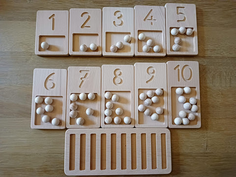 Zahlen Dominos + Zahlen Lernen/ Montessori Zahlen// Montessori Lernmaterial / Zahlen lernen / Lernspielzeug / Waldorfspielzeug