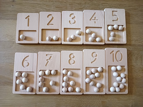 Zahlen Dominos + Zahlen Lernen/ Montessori Zahlen// Montessori Lernmaterial / Zahlen lernen / Lernspielzeug / Waldorfspielzeug