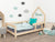 Kinder Hausbett "POPPI" aus Massivholz mit Rausfallschutz