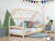 Kinder Hausbett "TERY" aus Massivholz mit Rausfallschutz